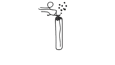 Flamme ausblasen damit Palo Santo zu rauchen beginnt