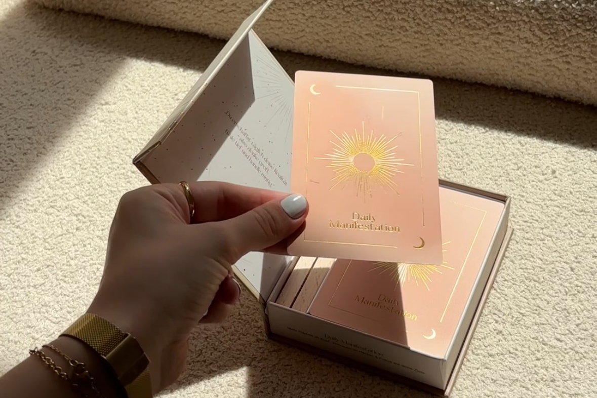 Daily Manifestation Cards für Morgenroutine, positives Mindset und mehr innere Ruhe