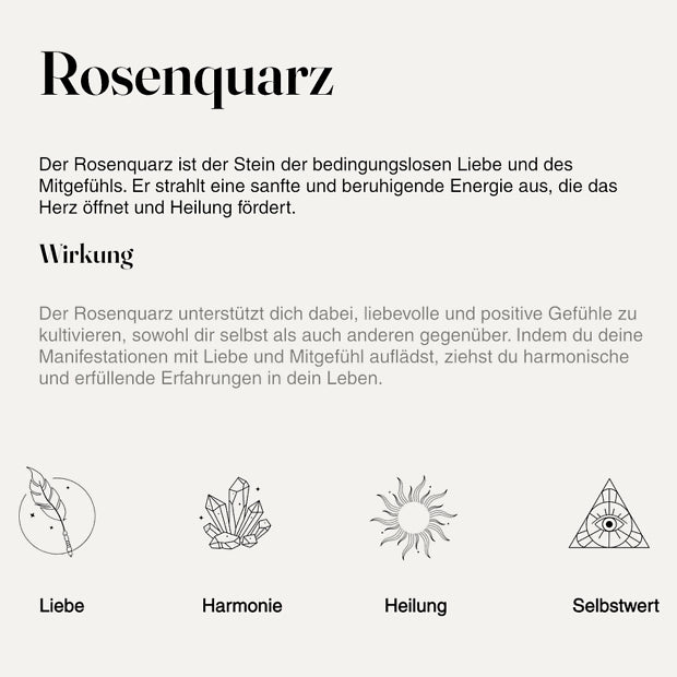 Rosenquarz - Kristall Stift